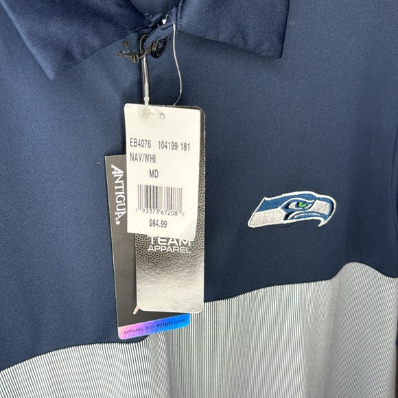 Antigua Seattle Seahawks Polo Size Medium - Picture 5 of 6